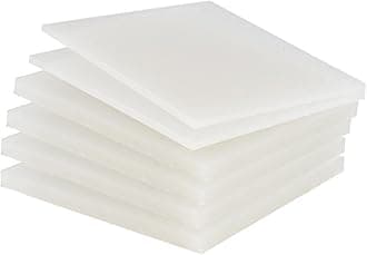 PP Polypropylene Sheet Plate Thickness 3mm-20mm Hard Sheet PVC Plate PP PE Sheet (200mm * 300mm * 6mm * 3 Pieces)