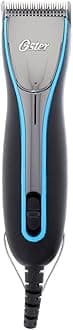 Oster A6 Cool Comfort Heavy Duty Pet Grooming Clippers with Detachable CryogenX #10 Blade, 3 Speed, Aqua Sky (078006-000-000),Black,1.75 x 1.88 x 6.90 inches
