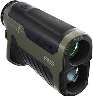 Bushnell R5 2000 AB Laser Rangefinder - 6x25mm Waterproof Range Finder for Hunting and Shooting with Bluetooth, HD Optics, Applied Ballistics Ultralite, 2000 Yard Range - Includes Pouch
