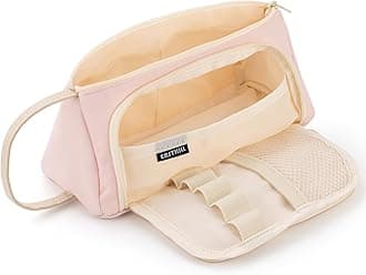 EASTHILL Big Capacity Pencil Case Pouch Pen Case Simple Stationery Bag School College Office Organizer for Teens Girls Adults Student, Light Pink