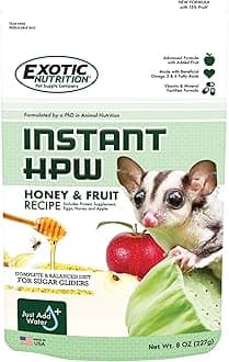 Honey & Fruit Instant-HPW (1 lb.) - All Natural Vitamin Enriched Sugar Glider Food - Healthy & Nutritious - High Protein Wombaroo - Staple Diet