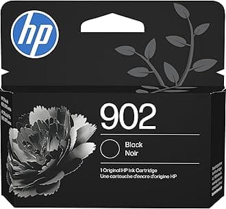 HP 902 Black Ink Cartridge for HP Printers | Works with Printer Series: OfficeJet 6954, 6958, 6962; OfficeJet Pro 6968, 6975, 6978 | Eligible for Instant Ink | T6L98AN