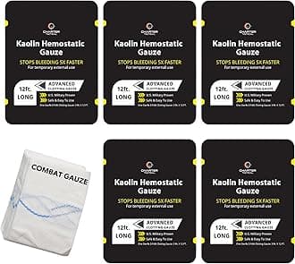 Charter Tactical First Aid Advanced Quick Clotting Combat - Flexible Hemostatic - Stop The Bleed kit Faster Wound Packing with Quick Clotting Medical - Survival Kit Supplies - 3 x 12.5'