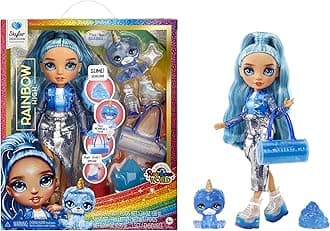 Rainbow High Fashion Doll with Slime & Pet - Skyler (Blue) - 28 cm Shimmer Doll with Sparkle Slime, Magical Pet and Fashion Accessories - Kids Toy - Great for Ages 4-12 Years