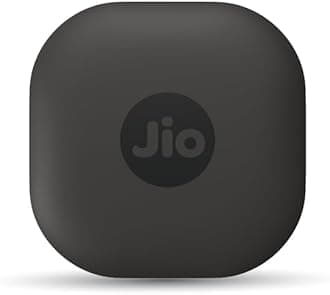 JioTag Air for iOS (Gray) Worldwide Tracker, Pair with Apple Find My app for keys, luggage, bikes, purses etc. inside & outside Bluetooth range, No SIM/subscriptions required, 1+1 year battery, 120 dB