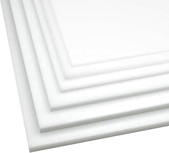 High Density Polyethylene Sheets HDPE Plastic Sheet Board for DIY, Heavy Duty Industry, 3/4" Thick,Size 6" x 6", White Color
