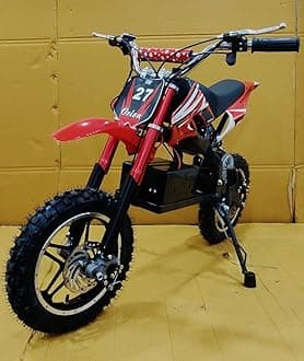 Dirt Rocket Electric-Powered with Rear-Wheel Drive, High-Torque, Chain-Driven Motor, for Kids 13+ (Red) - for Offroad Category & Purpose ONLY