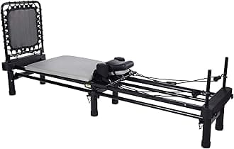 Pilates Reformer Machine, Gym Equipment for Resistance Workout, Strength & Fitness Training - Foldable & Compact