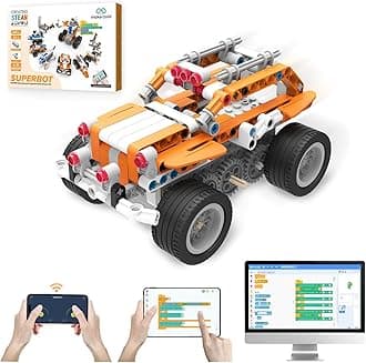 26-in-1 Kit Coding Robot, Superbot APP Enabled STEM Educational Toy, Programmable Robotics Kit, DIY Building Kit, Robot Toy, Gift for 6 to 14 Year Old Boys and Girls