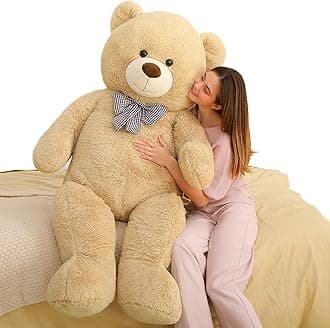 MaoGoLan Giant Teddy Bear Plush, Life Size Large Teddy Bear Stuffed Animal 5 Feet,Soft and Fluffy Big Teddy Bear Gift for Baby Shower,Christmas,Valentines Day