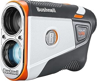Bushnell Golf Tour V6 Shift Laser Rangefinder with Slope Compensation, 1300-Yard Range, Flag Lock Vibration, Magnetic Cart Mount, 6X Magnification, Waterproof – Tournament Legal